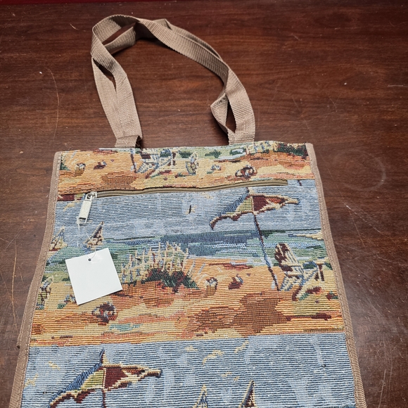 The Unbranded Brand Handbags - Beach Scene Tapestry Tote Bag